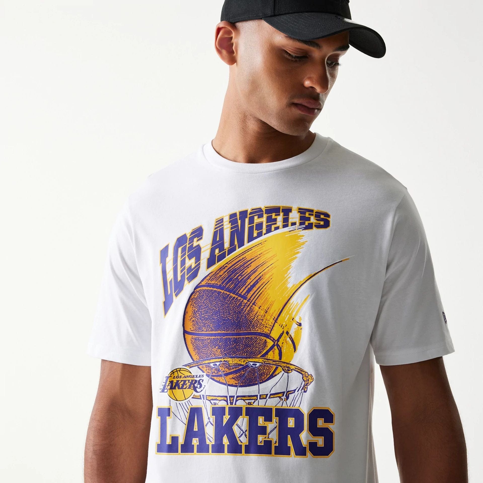 NEW ERA Los Angeles Lakers Nba Ball Graphic Regular T-Shirt
