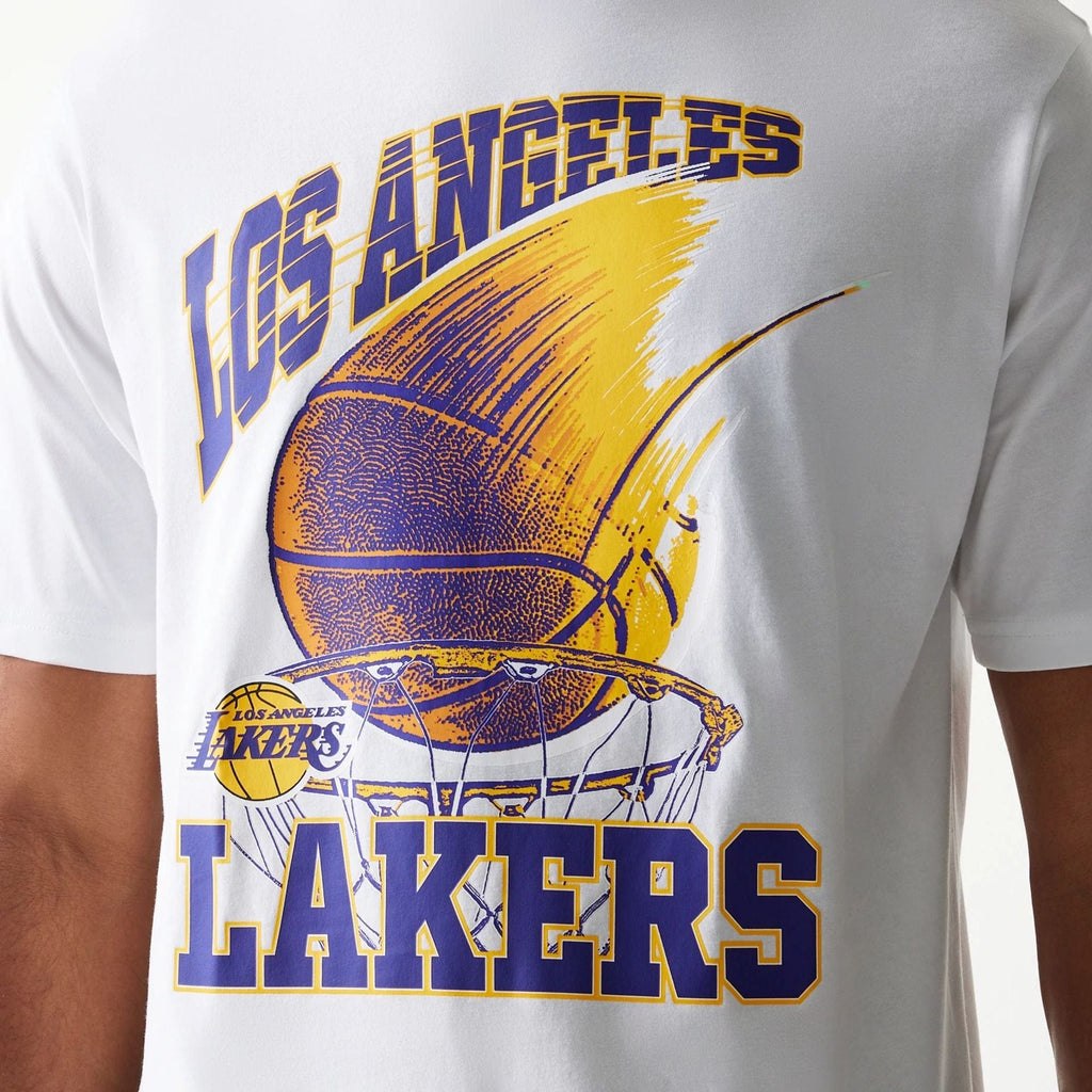 NEW ERA Los Angeles Lakers Nba Ball Graphic Regular T-Shirt