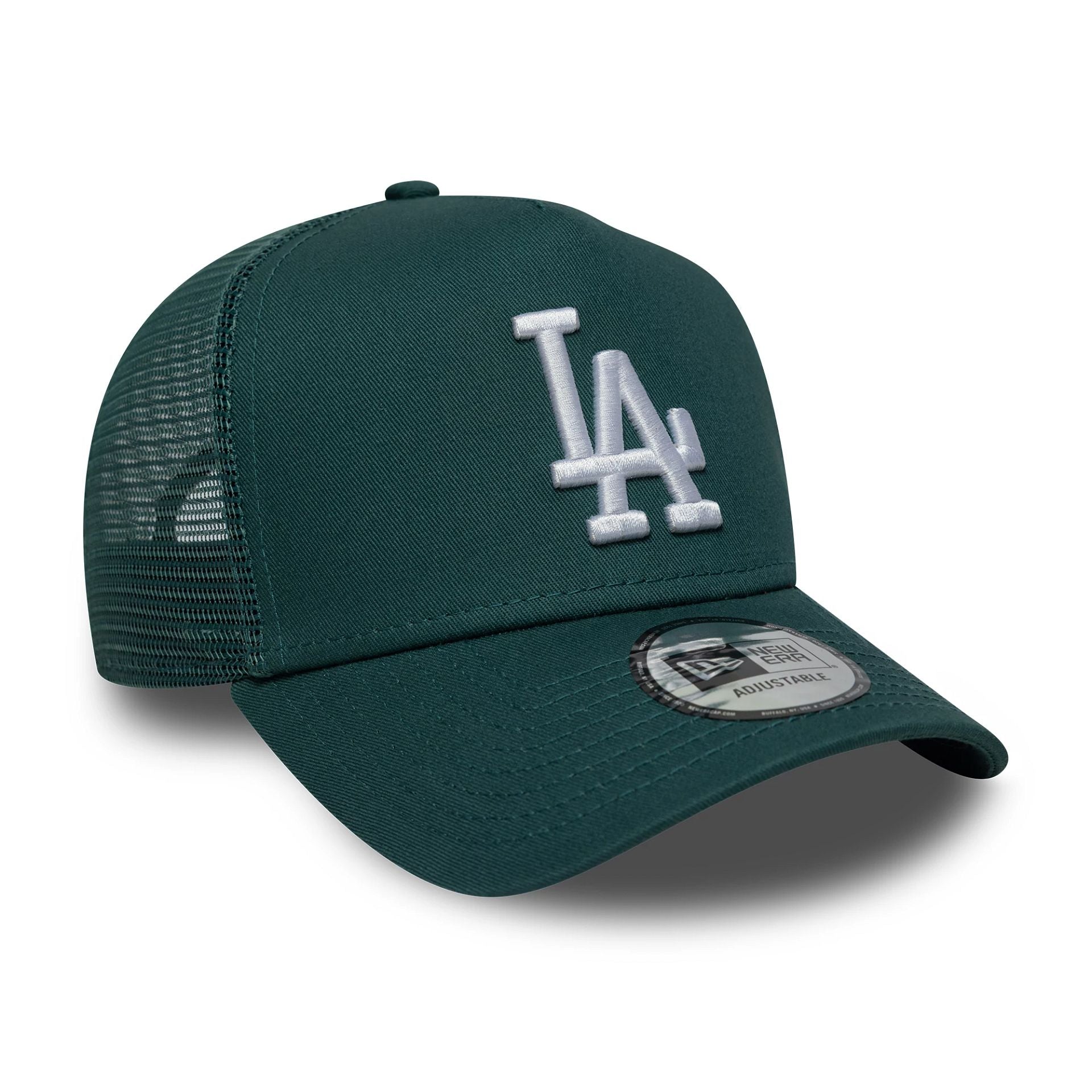 New Era Los Angeles Dodgers MLB Team Outline Dark Green A-Frame Trucker Cap