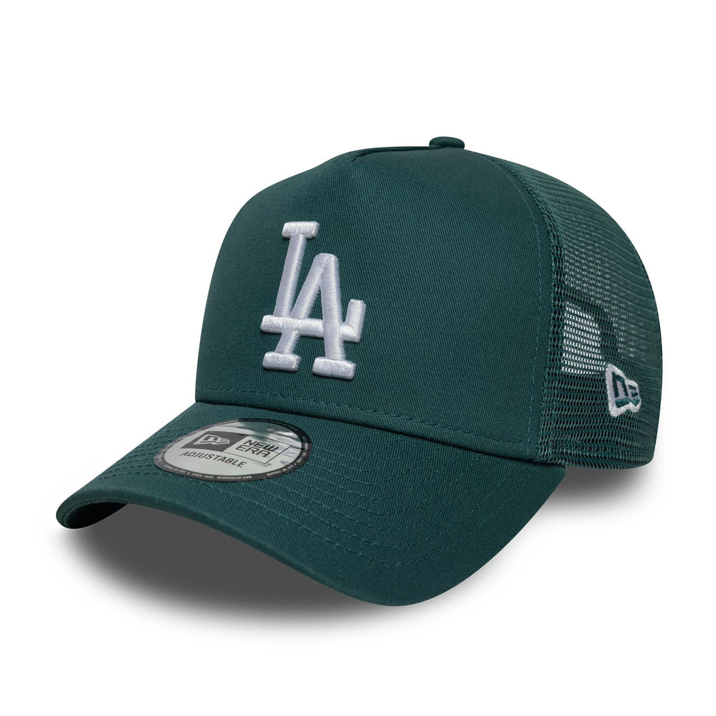 New Era Los Angeles Dodgers MLB Team Outline Dark Green A-Frame Trucker Cap