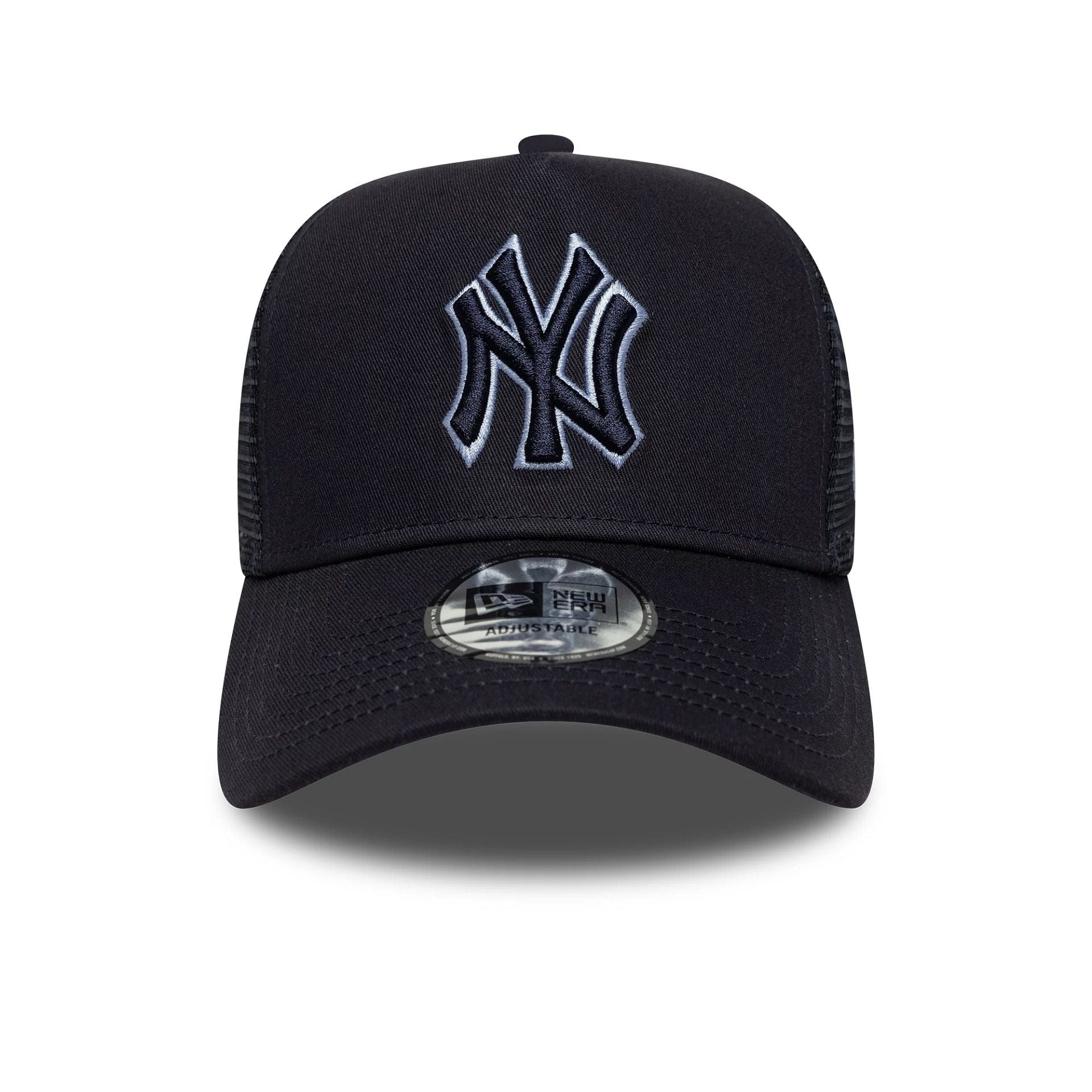 New Era New York Yankees MLB Team Outline Navy E-Frame Trucker Cap