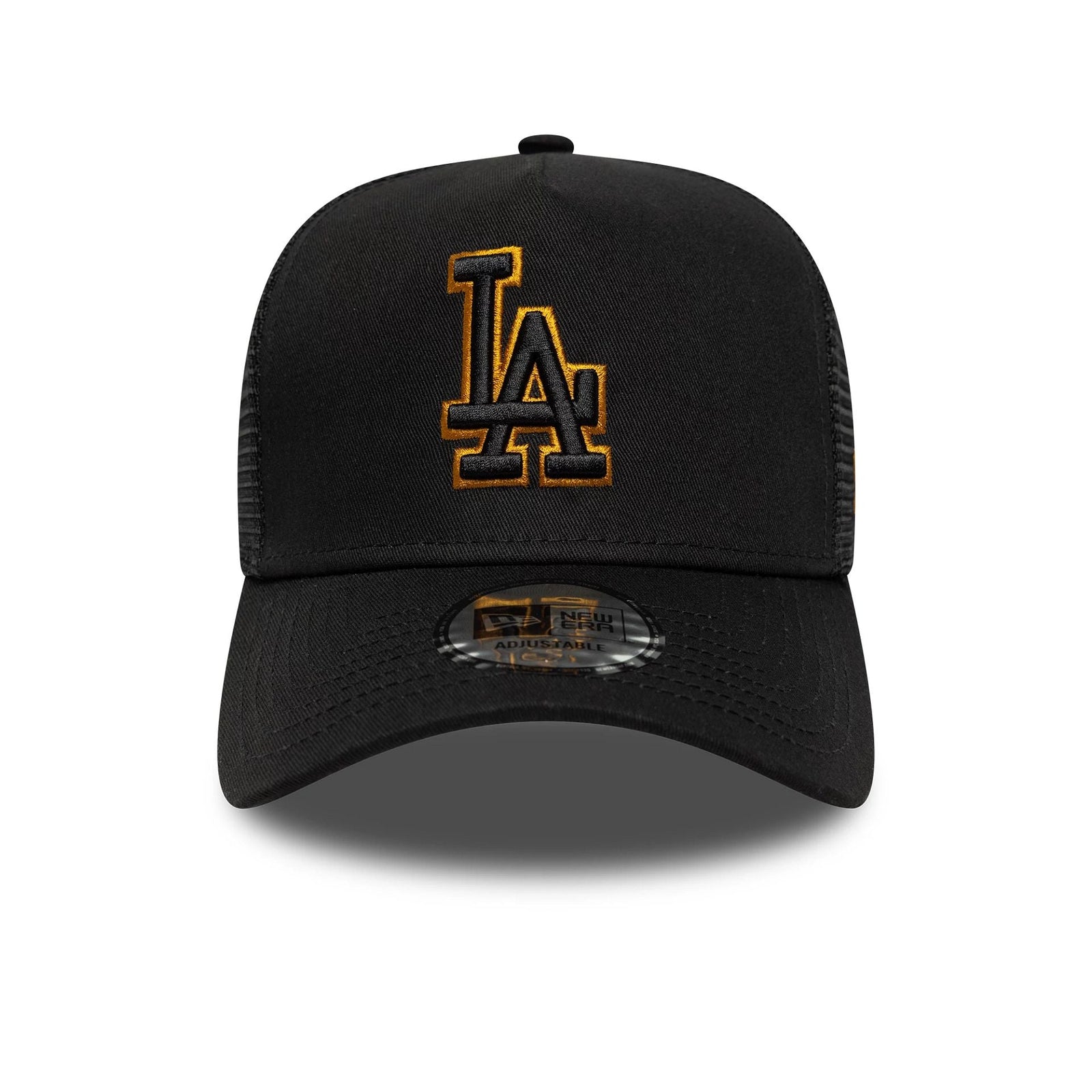 New Era LA Dodgers MLB Outline Black 9FORTY E-Frame Trucker Cap