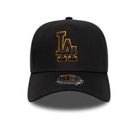 New Era LA Dodgers MLB Outline Black 9FORTY E-Frame Trucker Cap