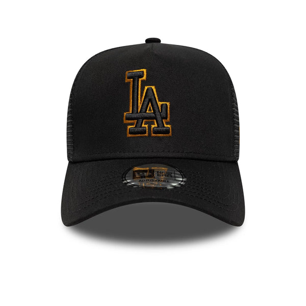New Era LA Dodgers MLB Outline Black 9FORTY E-Frame Trucker Cap