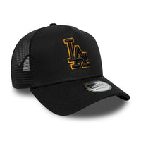 New Era LA Dodgers MLB Outline Black 9FORTY E-Frame Trucker Cap