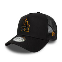 New Era LA Dodgers MLB Outline Black 9FORTY E-Frame Trucker Cap