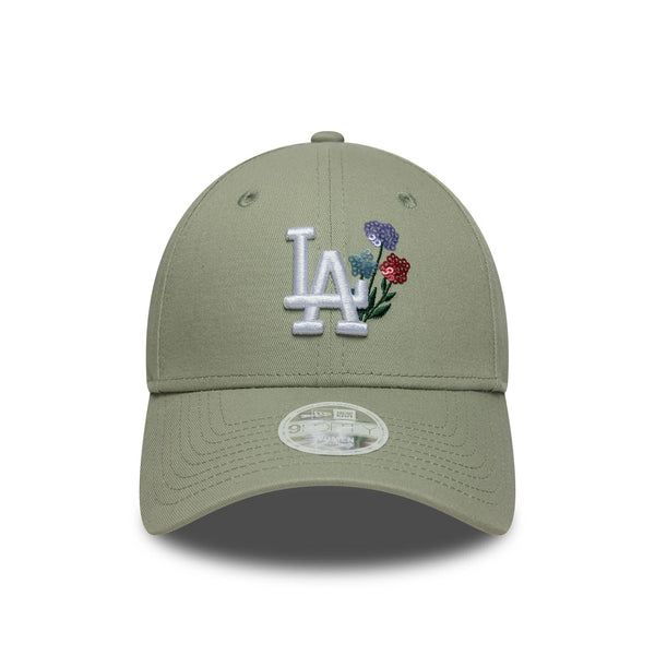 New Era LA Dodgers Womens MLB Floral Pastel Green 9FORTY Cap