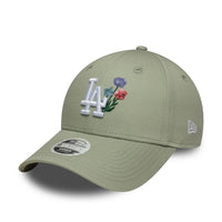 New Era LA Dodgers Womens MLB Floral Pastel Green 9FORTY Cap