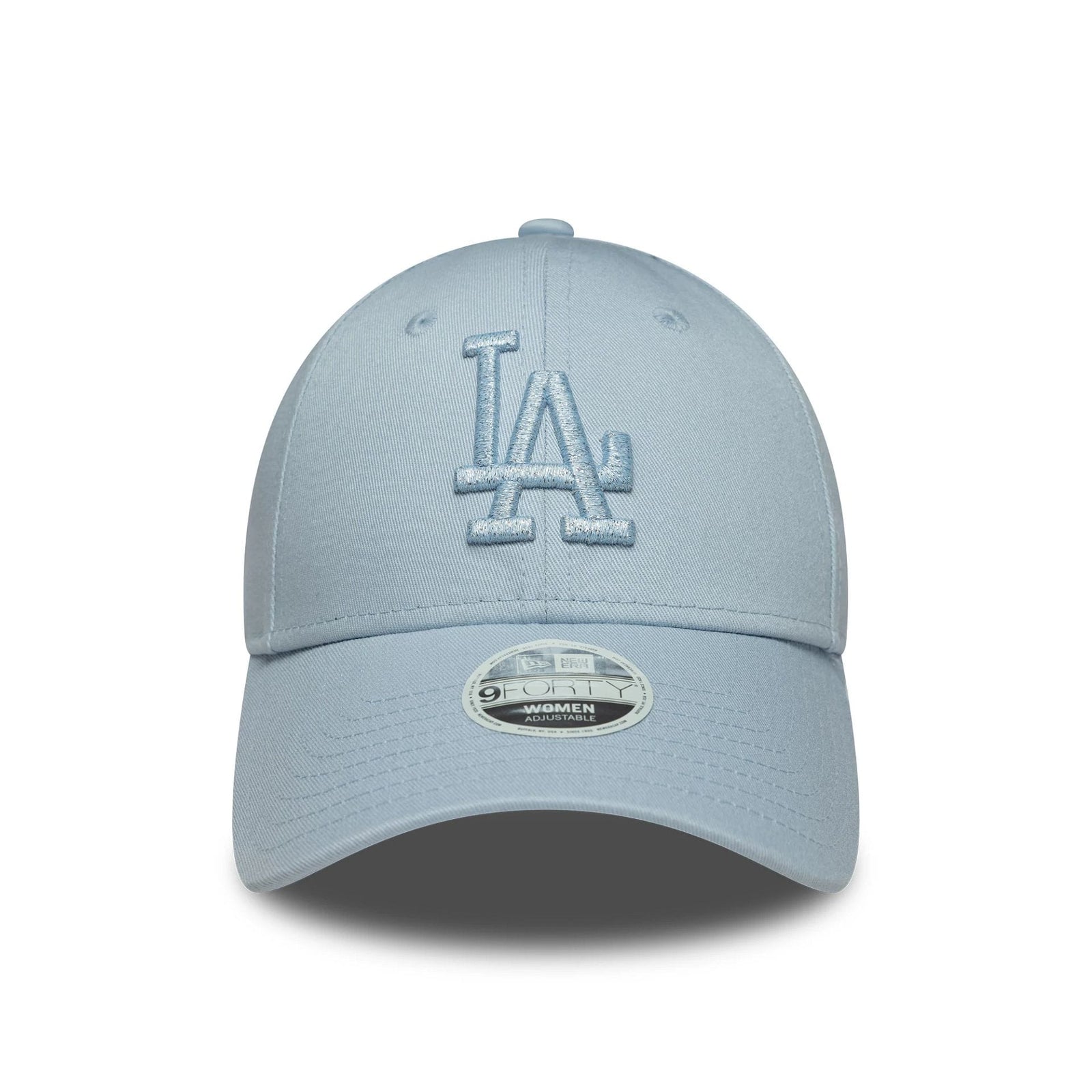 New Era LA Dodgers Womens MLB Metallic Logo Pastel Blue 9FORTY Cap