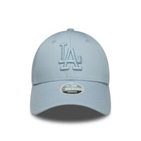 New Era LA Dodgers Womens MLB Metallic Logo Pastel Blue 9FORTY Cap