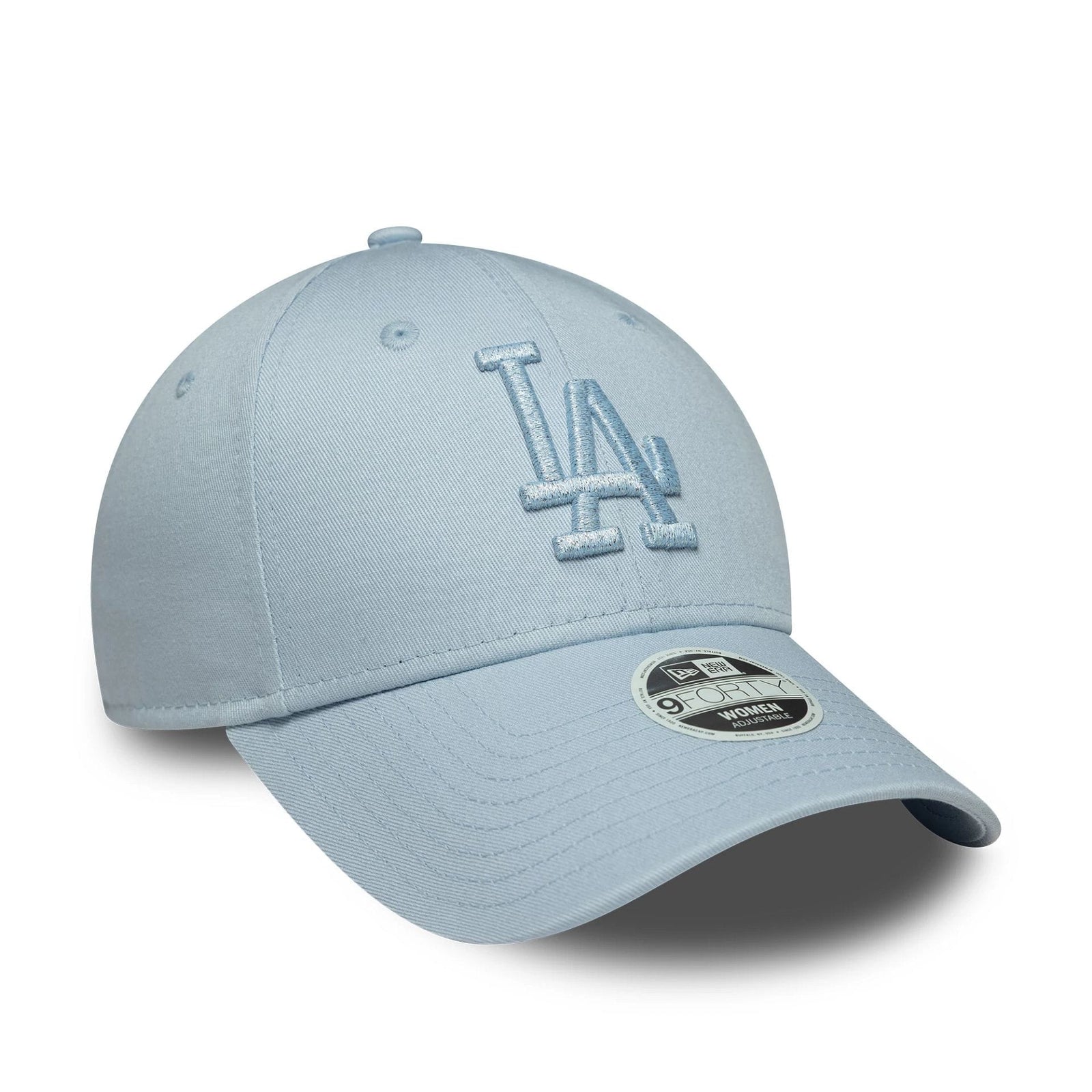 New Era LA Dodgers Womens MLB Metallic Logo Pastel Blue 9FORTY Cap