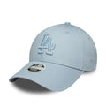 New Era LA Dodgers Womens MLB Metallic Logo Pastel Blue 9FORTY Cap