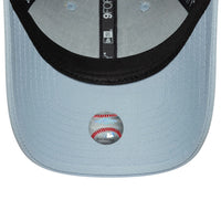 New Era LA Dodgers Womens MLB Metallic Logo Pastel Blue 9FORTY Cap