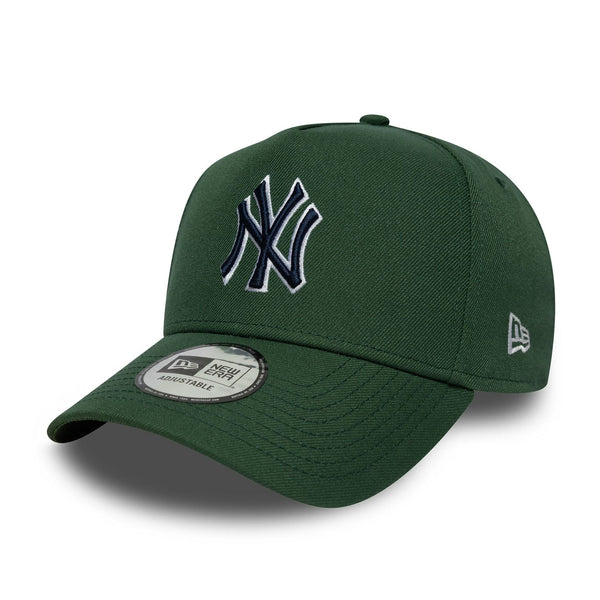 New Era New York Yankees MLB Outline Script Dark Green 9FORTY E-Frame Cap