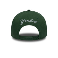 New Era New York Yankees MLB Outline Script Dark Green 9FORTY E-Frame Cap