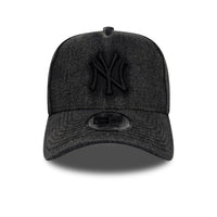 New Era New York Yankees MLB Wordmark Denim Black 9FORTY E-Frame Cap