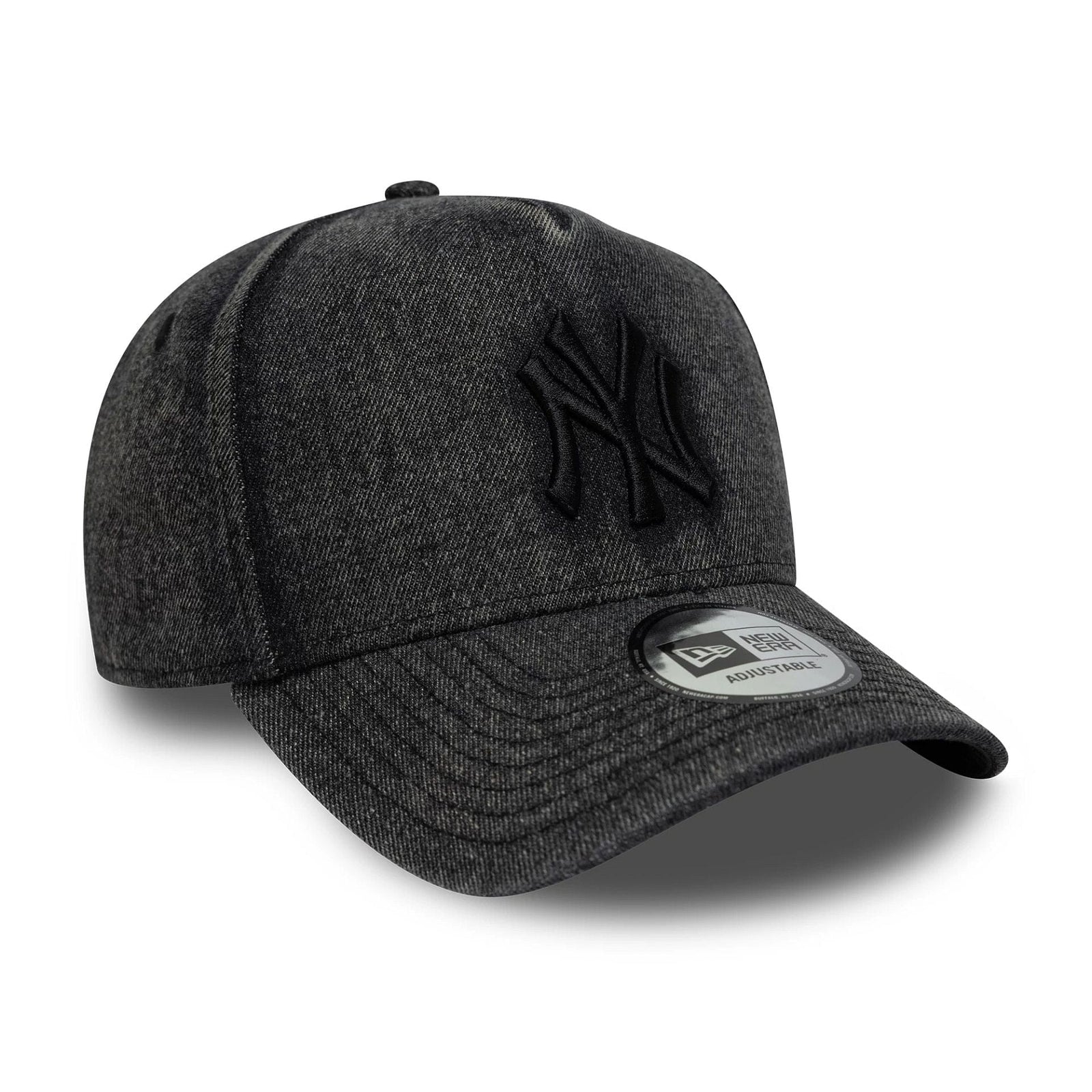 New Era New York Yankees MLB Wordmark Denim Black 9FORTY E-Frame Cap