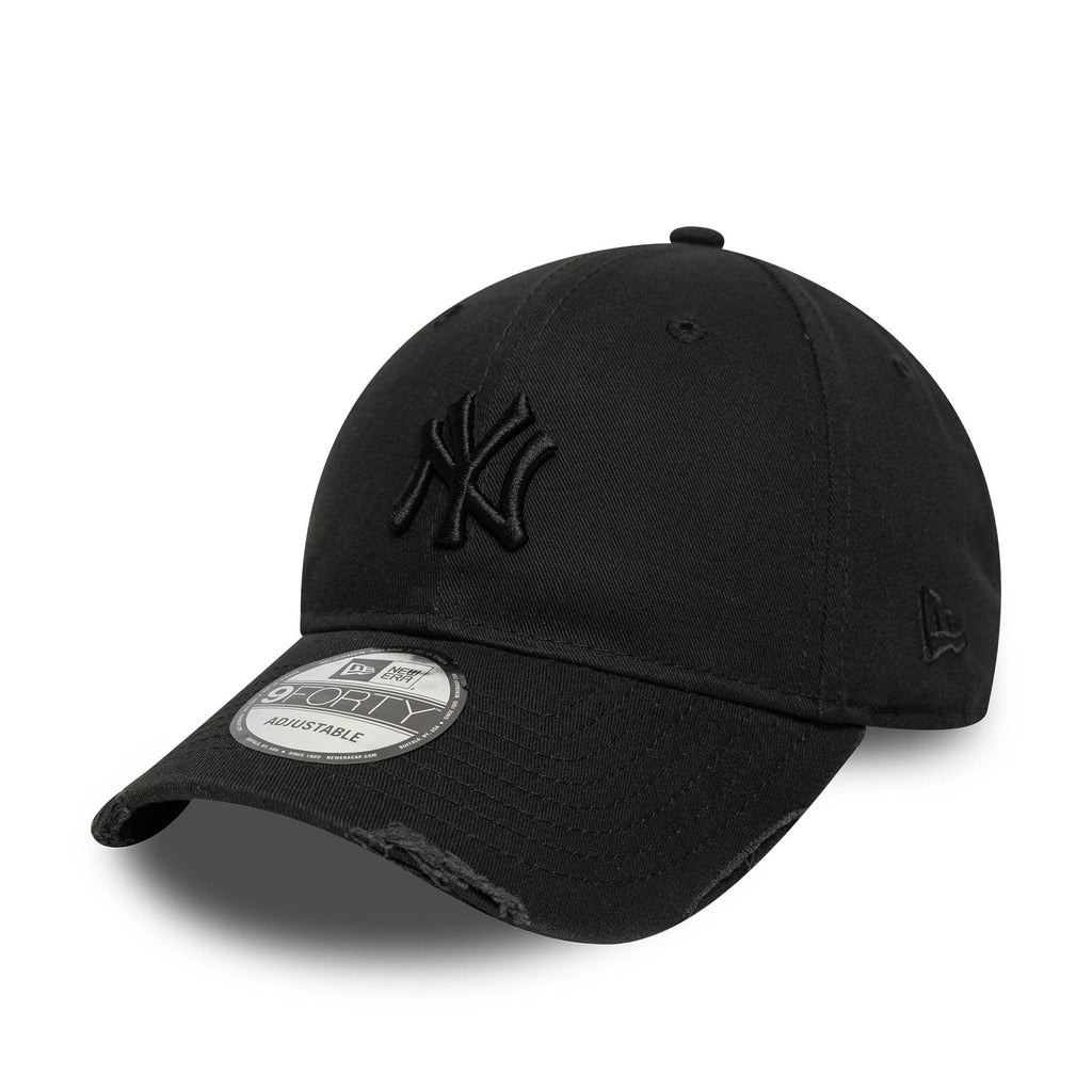 New Era New York Yankees MLB Washed Distressed Black 9FORTY Adjustable Cap