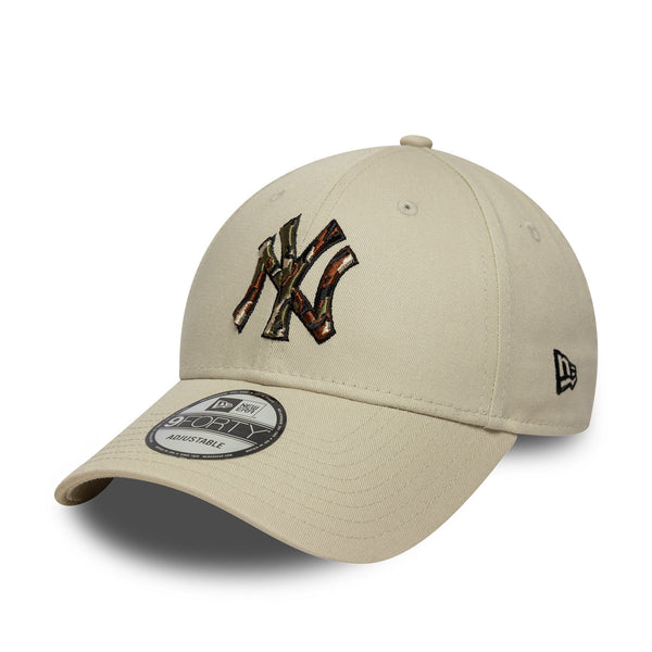 New Era New York Yankees MLB Outline Camo Cream 9FORTY Cap