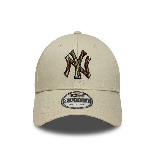 New Era New York Yankees MLB Outline Camo Cream 9FORTY Cap