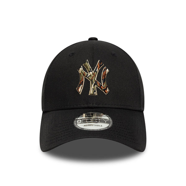 New Era New York Yankees MLB Outline Camo Black 9FORTY Cap
