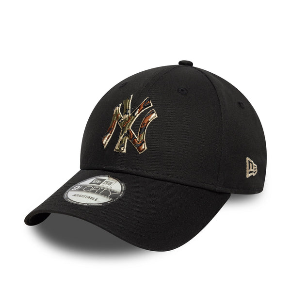 New Era New York Yankees MLB Outline Camo Black 9FORTY Cap