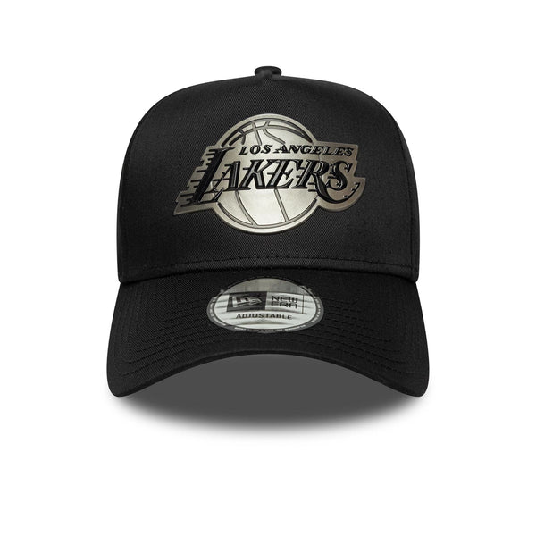 New Era LA Lakers NBA Metallic Black 9FORTY E-Frame Cap