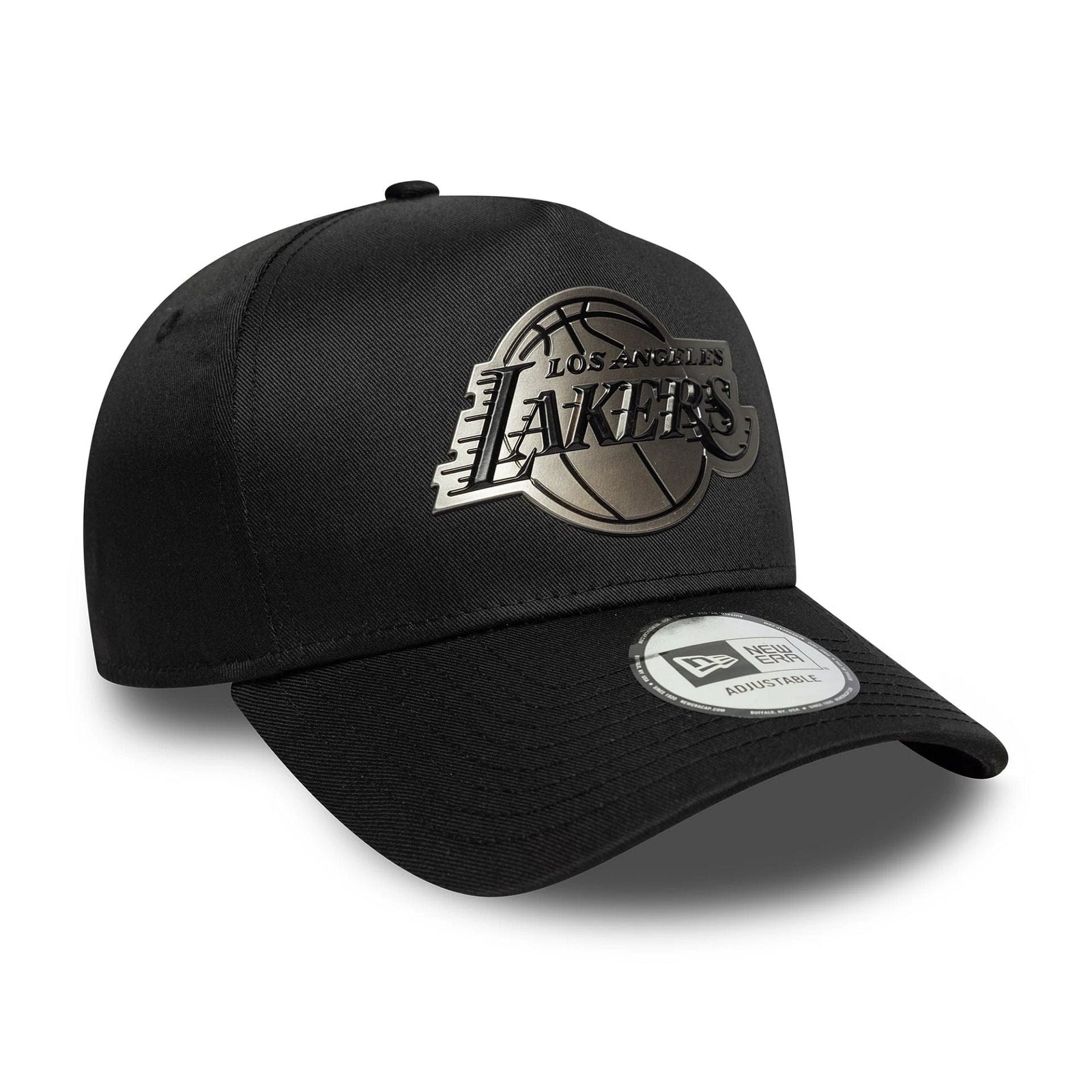 New Era LA Lakers NBA Metallic Black 9FORTY E-Frame Cap
