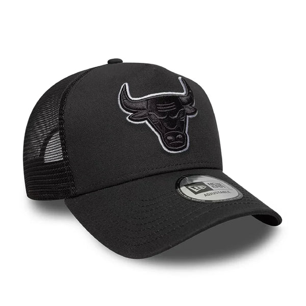 New Era Chicago Bulls NBA Outline Charcoal 9FORTY E-Frame Trucker Cap