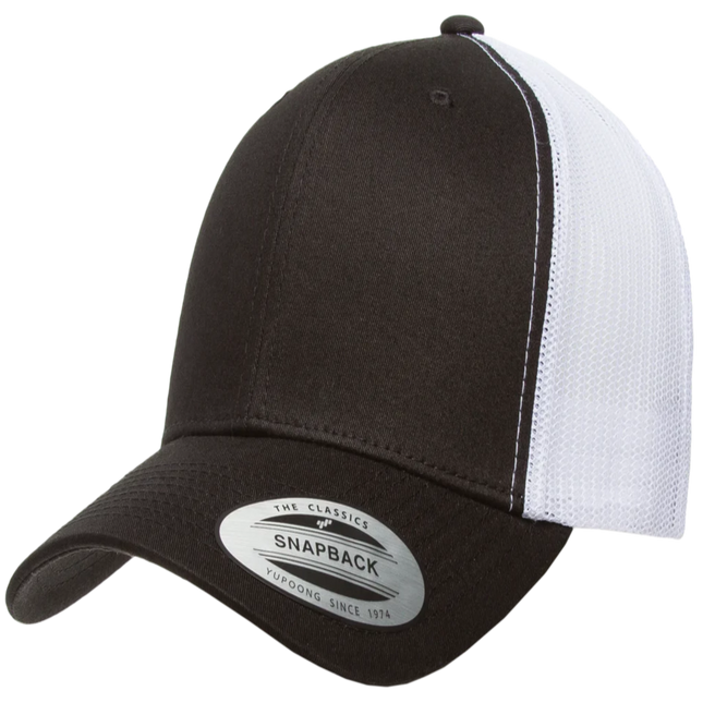Yupoong 6606T Retro Trucker Hat, Baseball Cap with Mesh Back, 2-Tone Colors - YP Classics® - Cap On