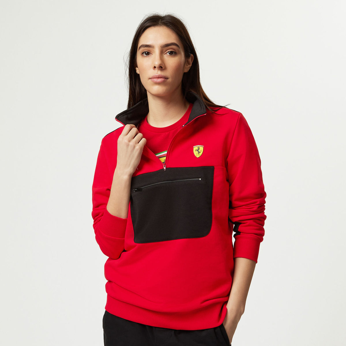 Scuderia Ferrari F1 Logo 1/4 Zip Sweater