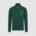Aston Martin F1 Team 1/4 Zip Pocket Logo Sweatshirt
