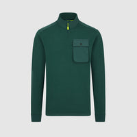 Aston Martin F1 Team 1/4 Zip Pocket Logo Sweatshirt