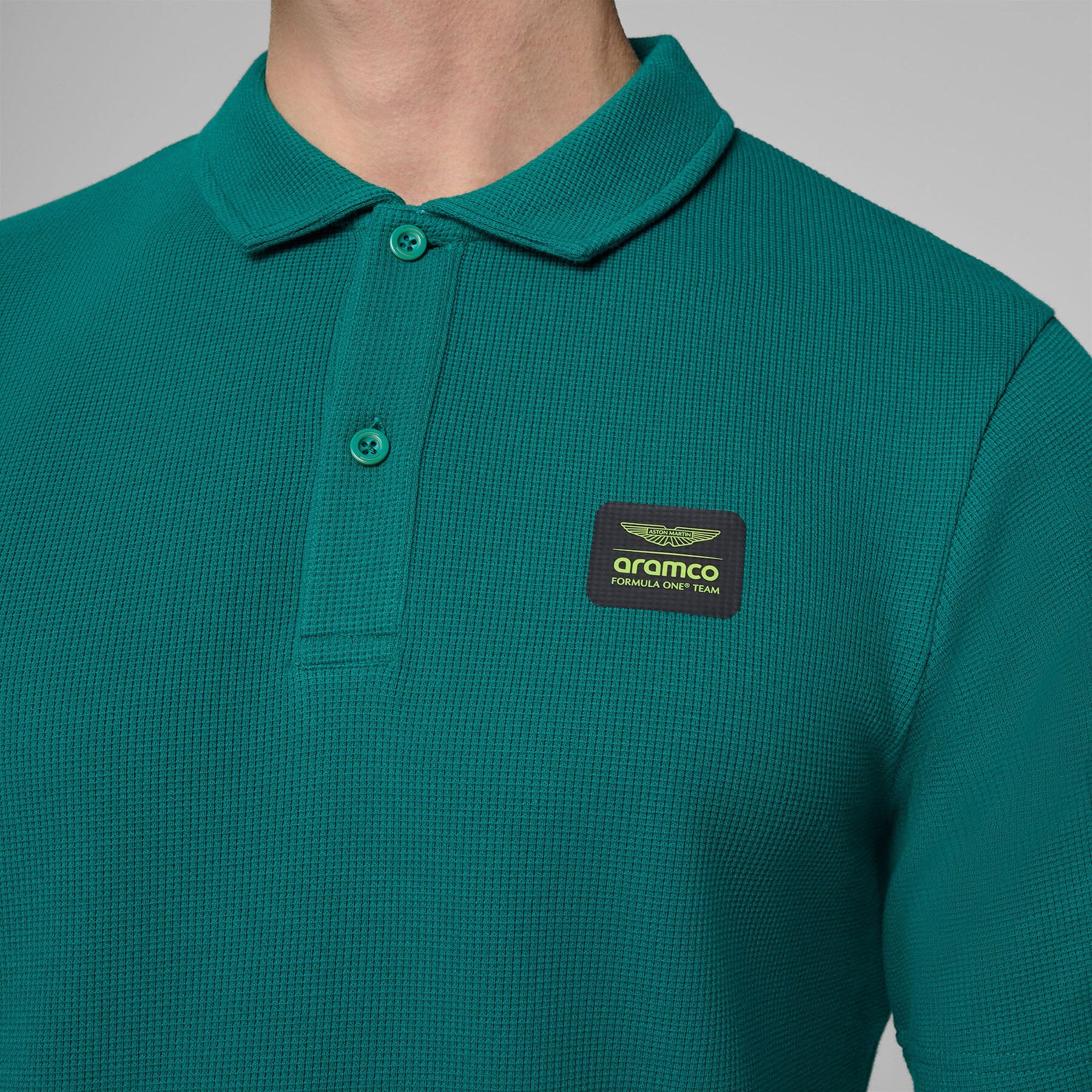 Aston Martin F1 Team Tech Waffle Polo