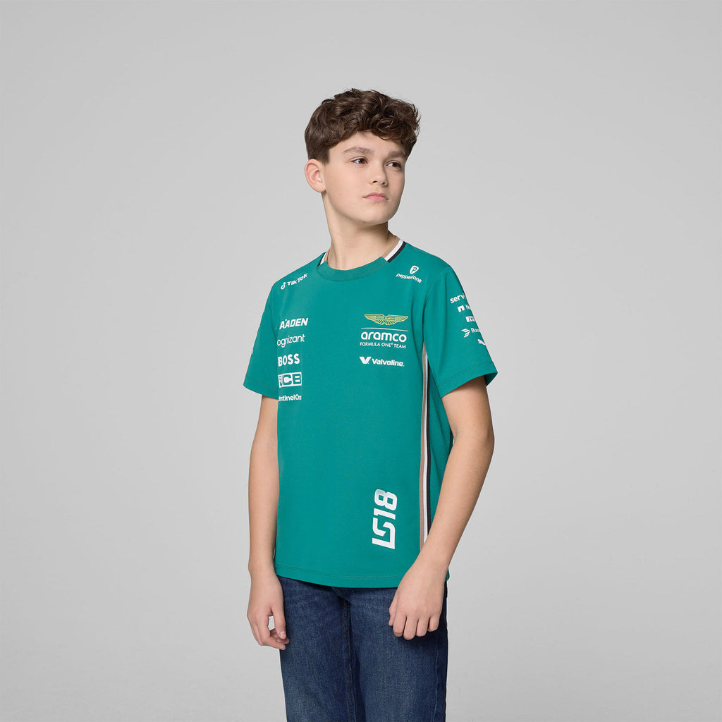 Aston Martin F1 Team Kids 2025 Lance Stroll Driver T-shirt
