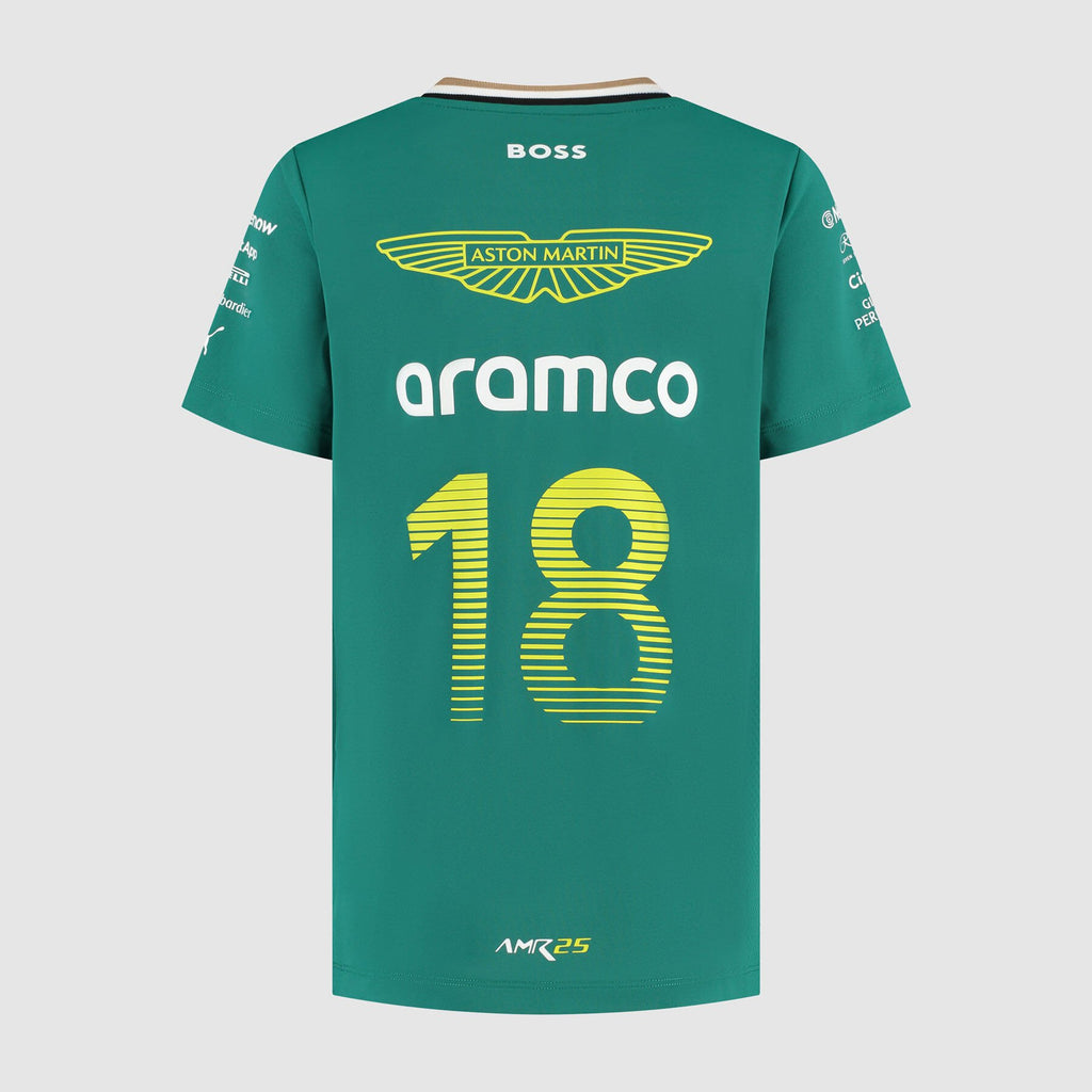 Aston Martin F1 Team Kids 2025 Lance Stroll Driver T-shirt