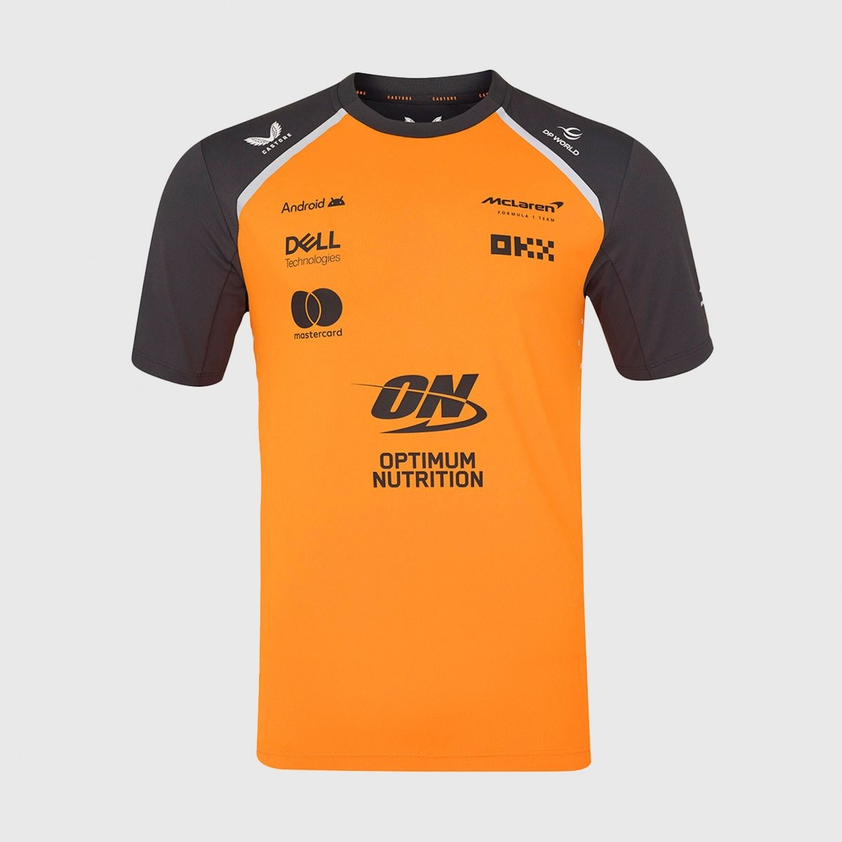Official Mens McLaren Formula 1 Team Set Up T-Shirt - Papaya/Phantom