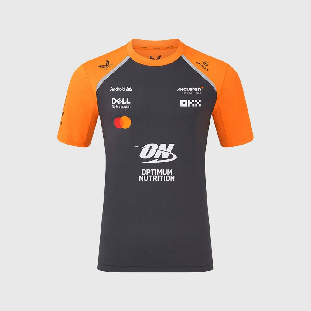 Official Mens McLaren Formula 1 Team Set Up T-Shirt - Phantom/Papaya