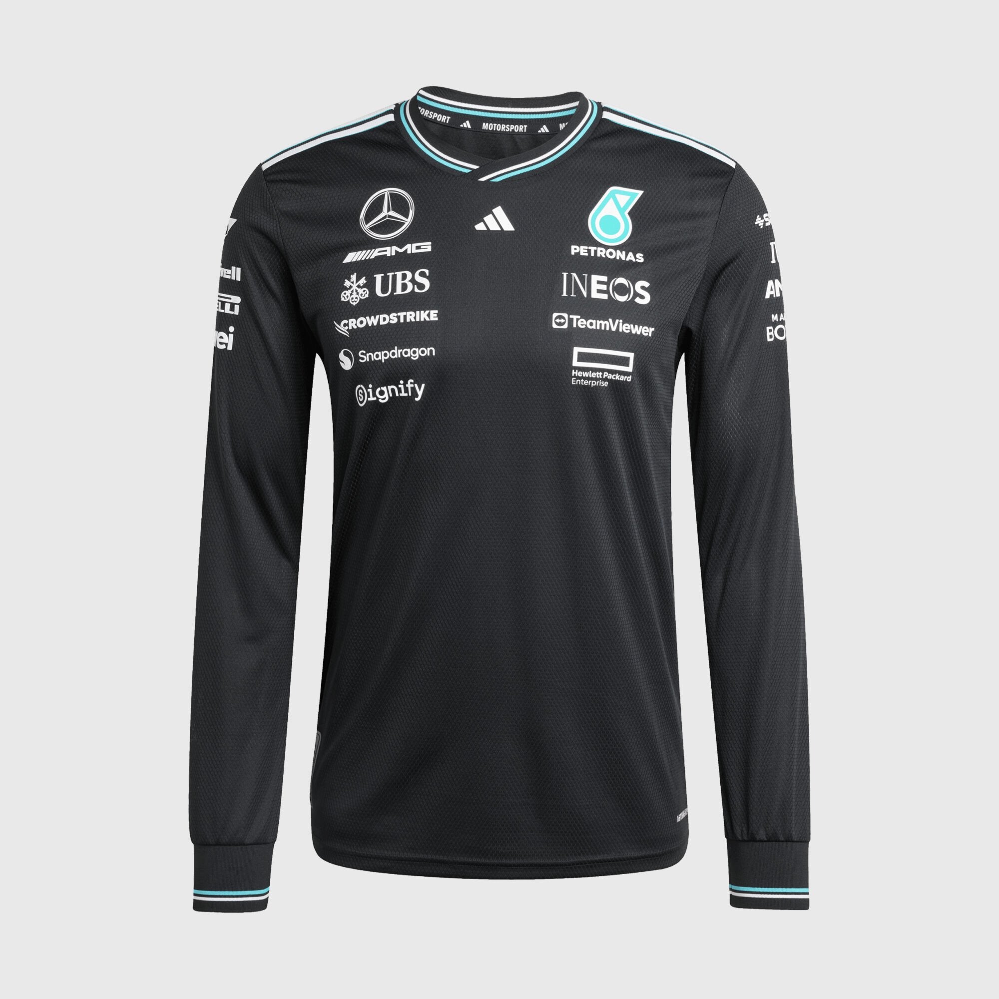 Mercedes-AMG F1 adidas 2025 Authentic Long Sleeve Driver T-shirt