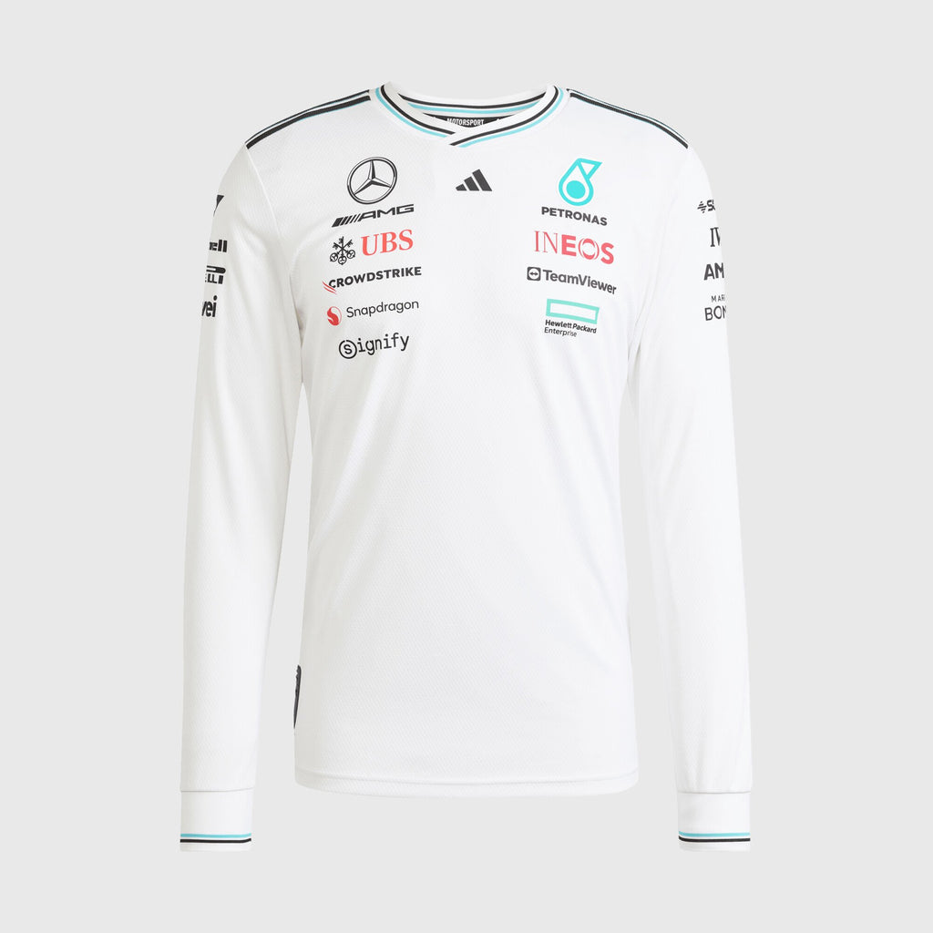 Mercedes-AMG F1 adidas 2025 Authentic Long Sleeve Driver T-shirt