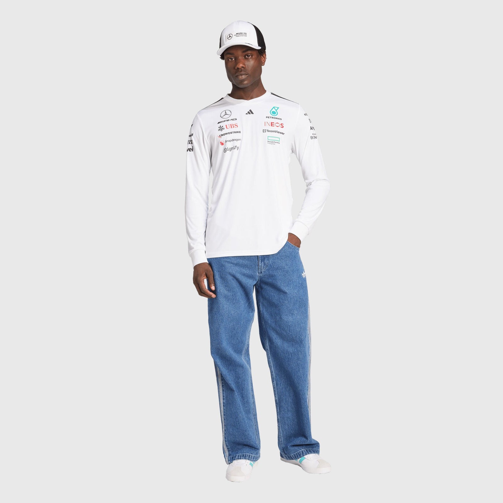 Mercedes-AMG F1 adidas 2025 Long Sleeve Driver T-shirt