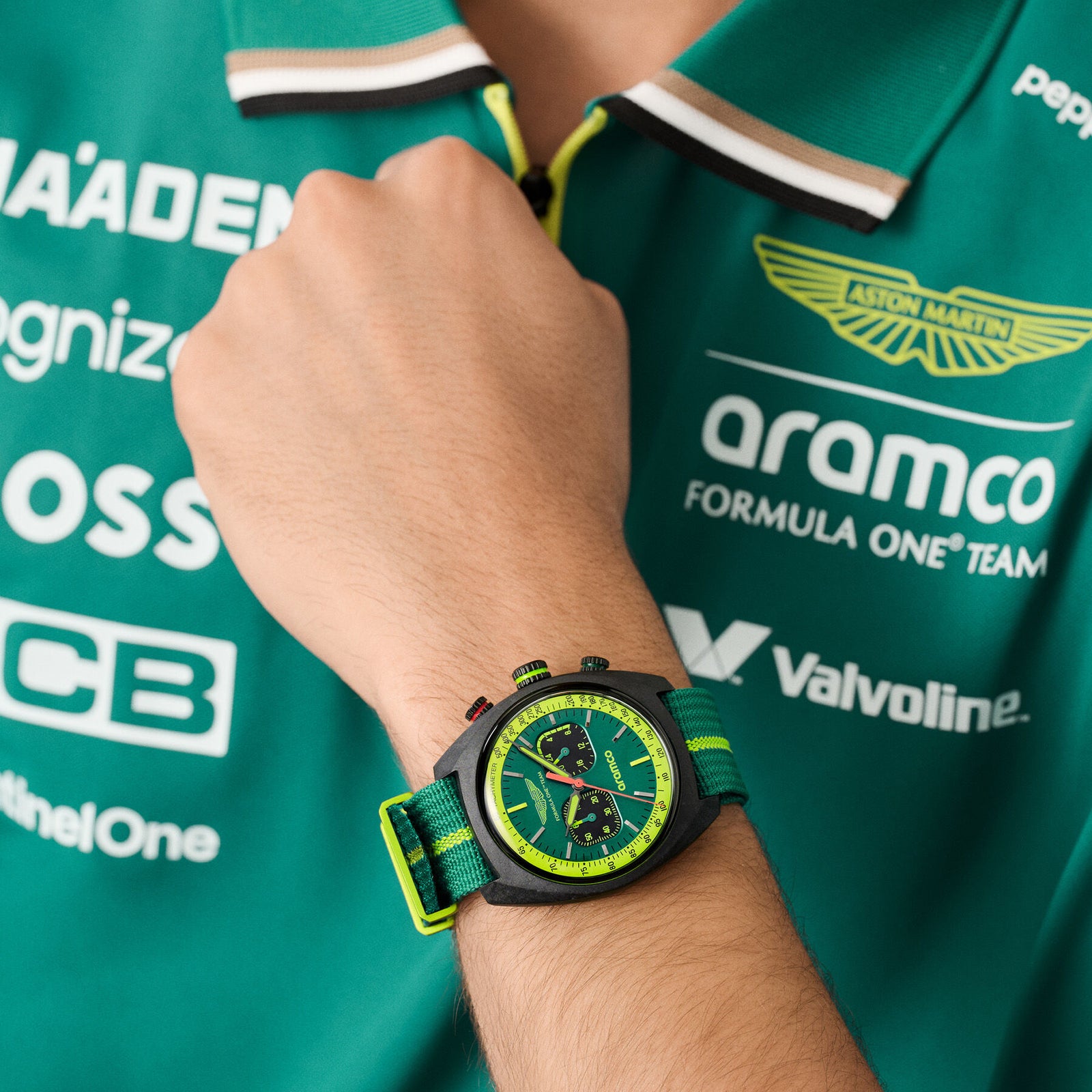 Aston Martin F1 Team DWF Nato Strap Watch