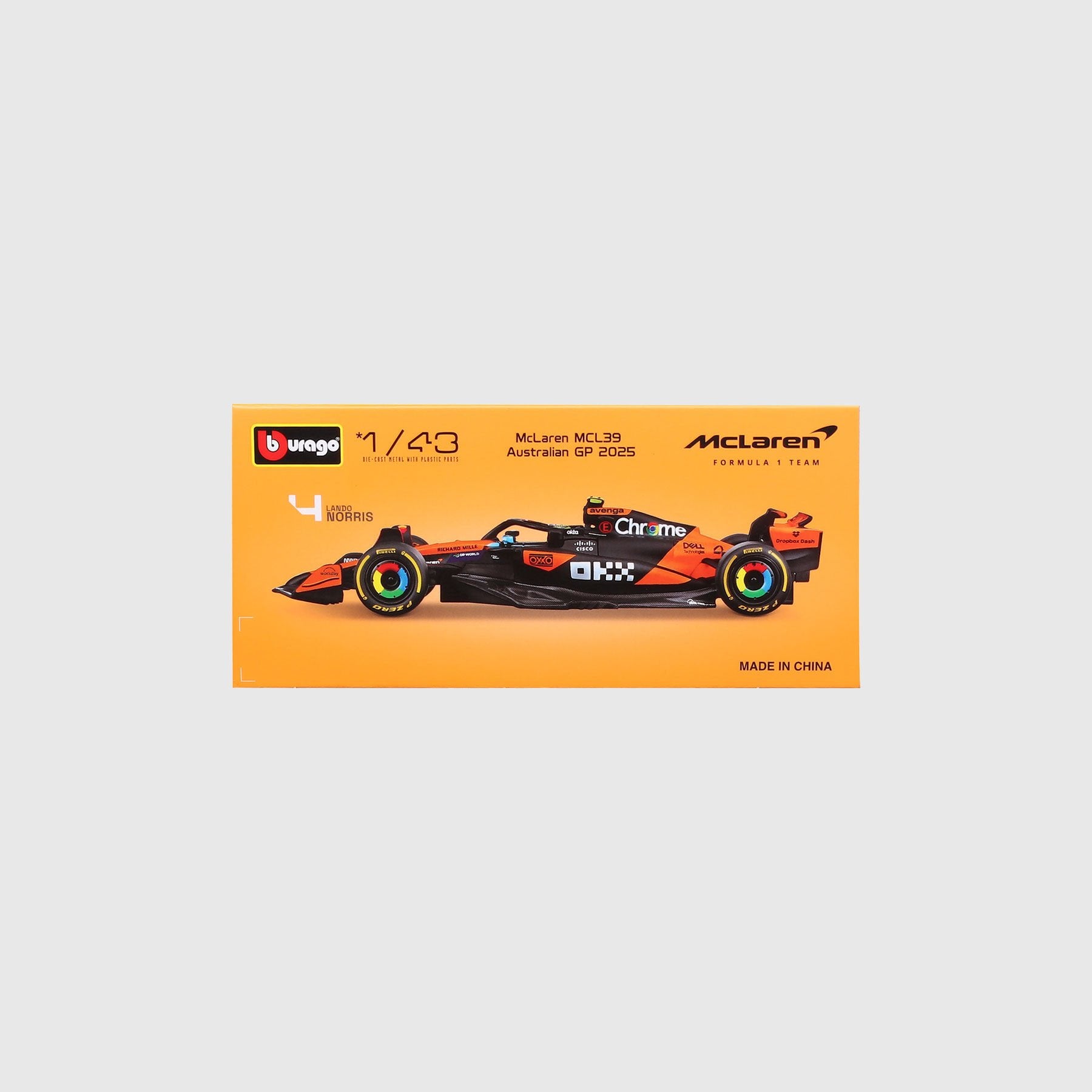 McLaren F1 2025 Lando Norris MCL39 1:43 Scale Model
