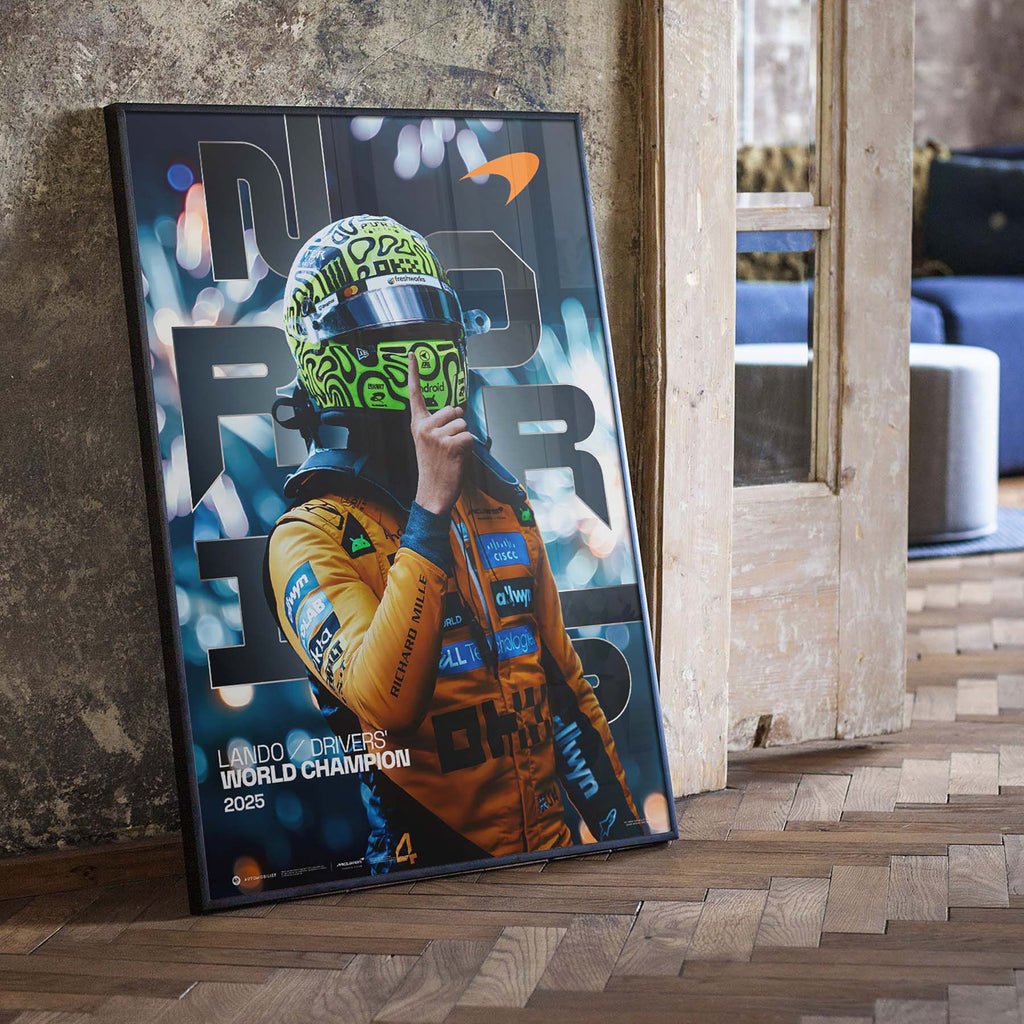 McLaren F1 2025 Lando Norris Drivers' World Champion Official Poster