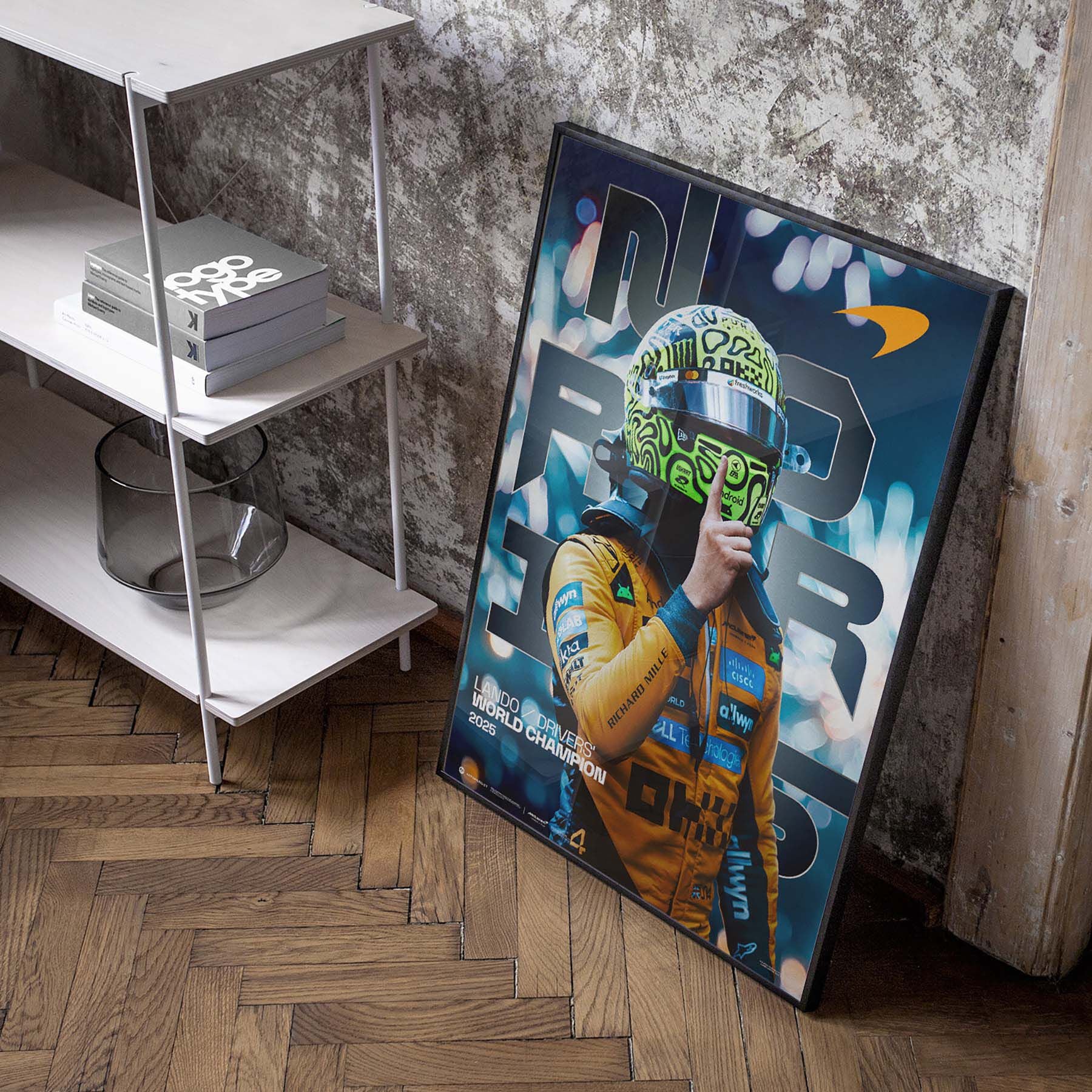 McLaren F1 2025 Lando Norris Drivers' World Champion Official Poster