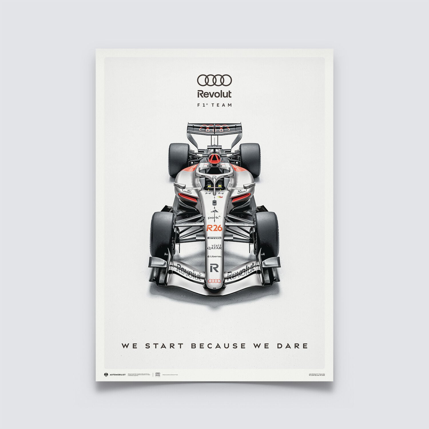 Audi F1 Team 2026 FW R26 Official Poster