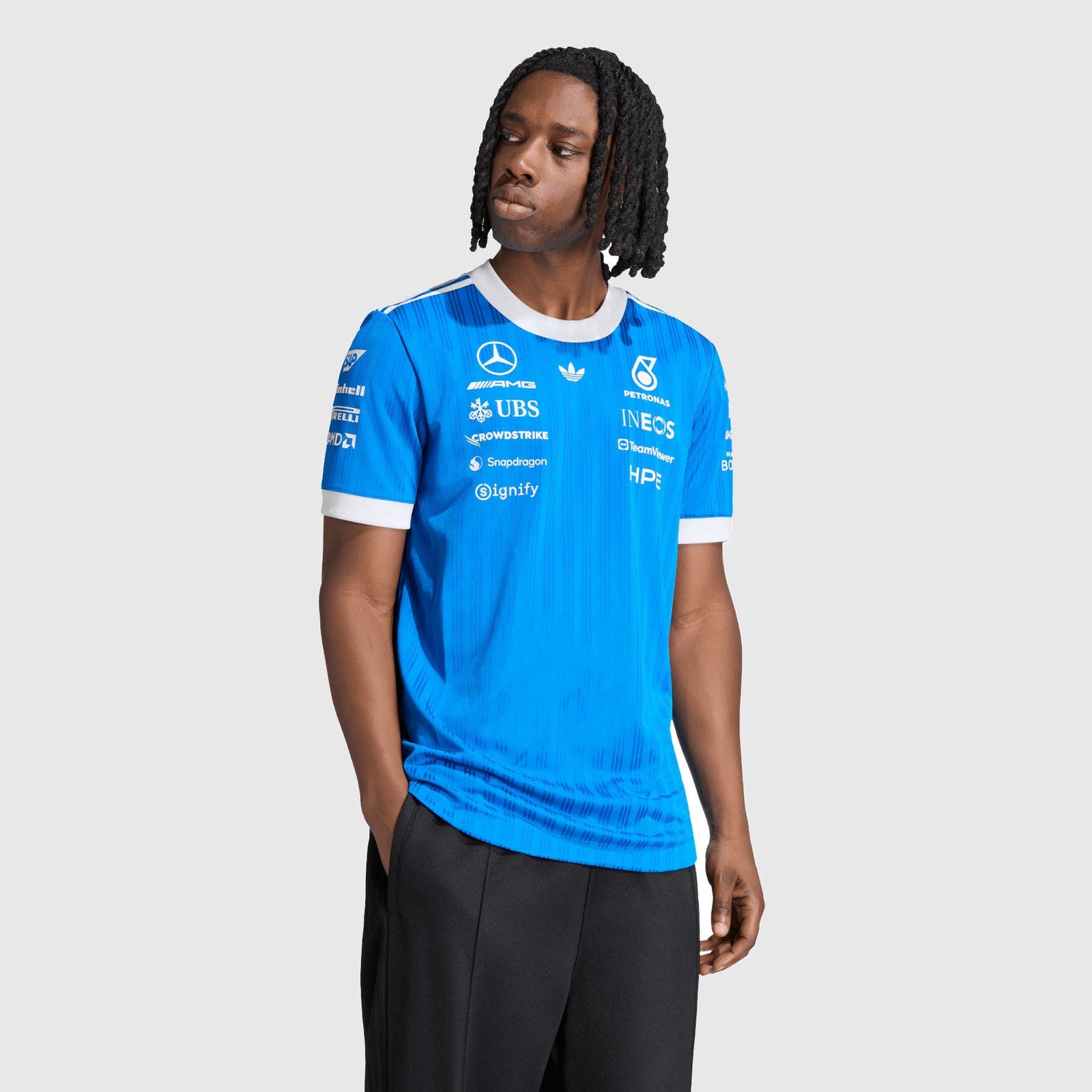 Mercedes-AMG F1 adidas 2026 Team Authentic Blue Wonder Driver T-shirt