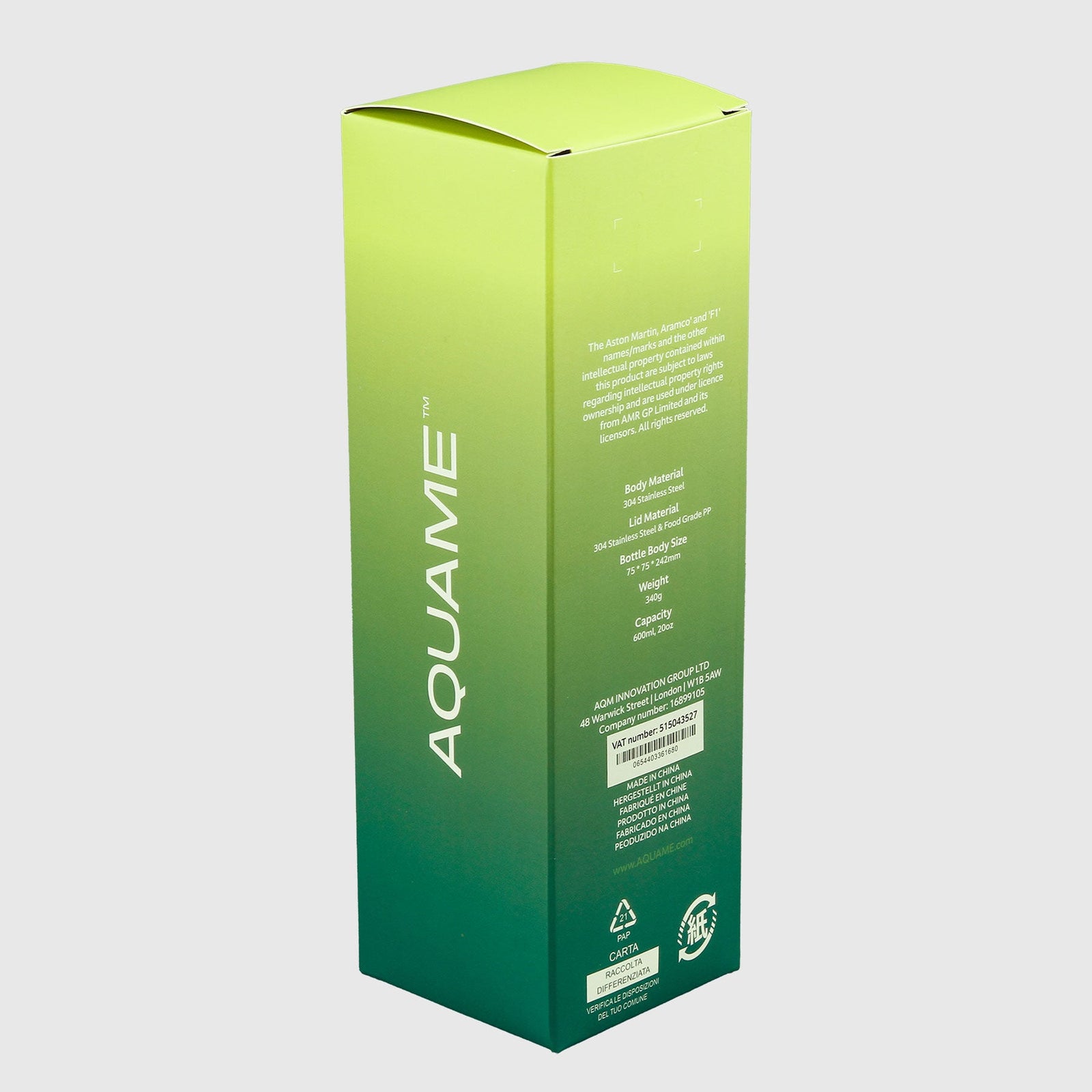 Aston Martin F1 Team Team Official Water Bottle
