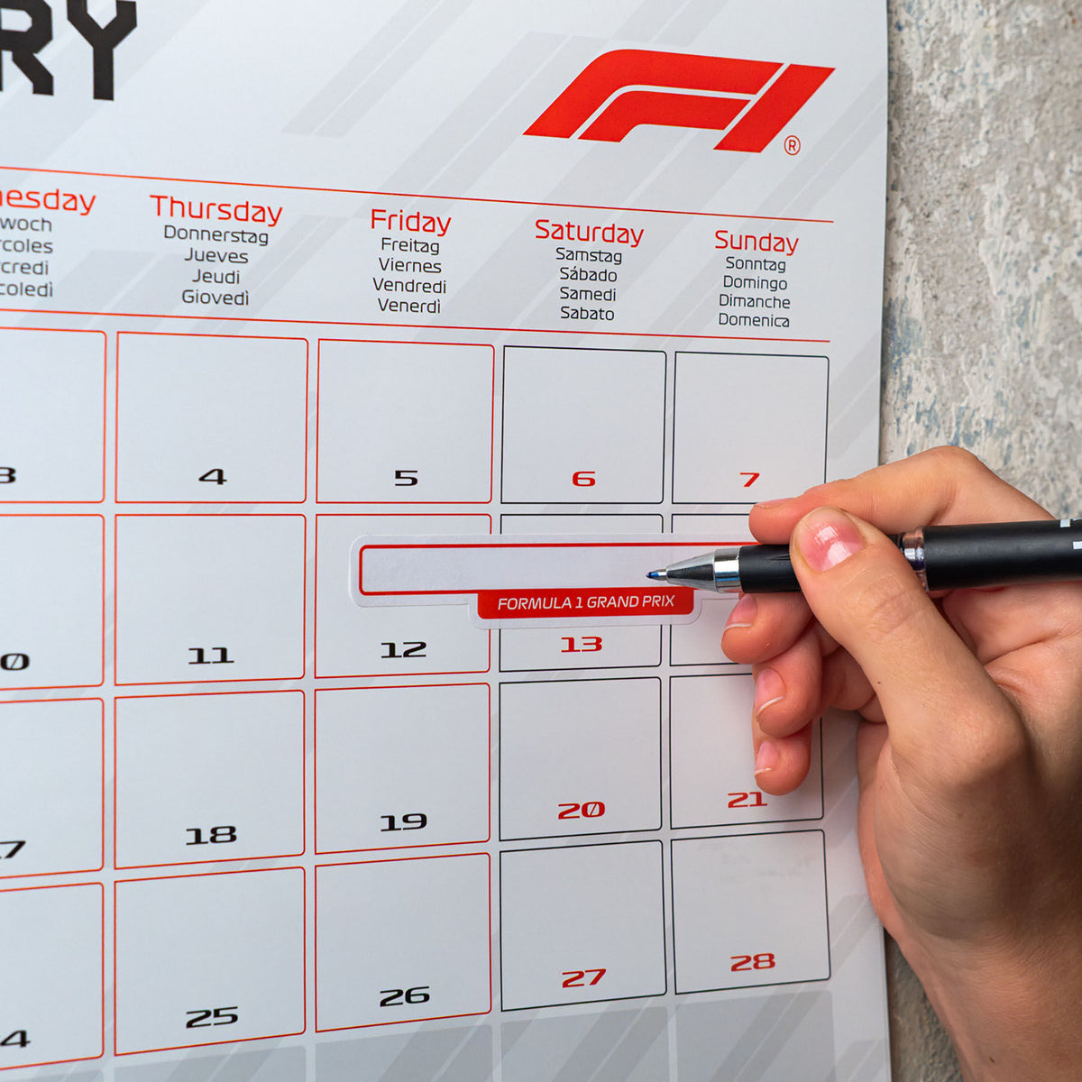 F1 Collection Official F1 2027 Calendar