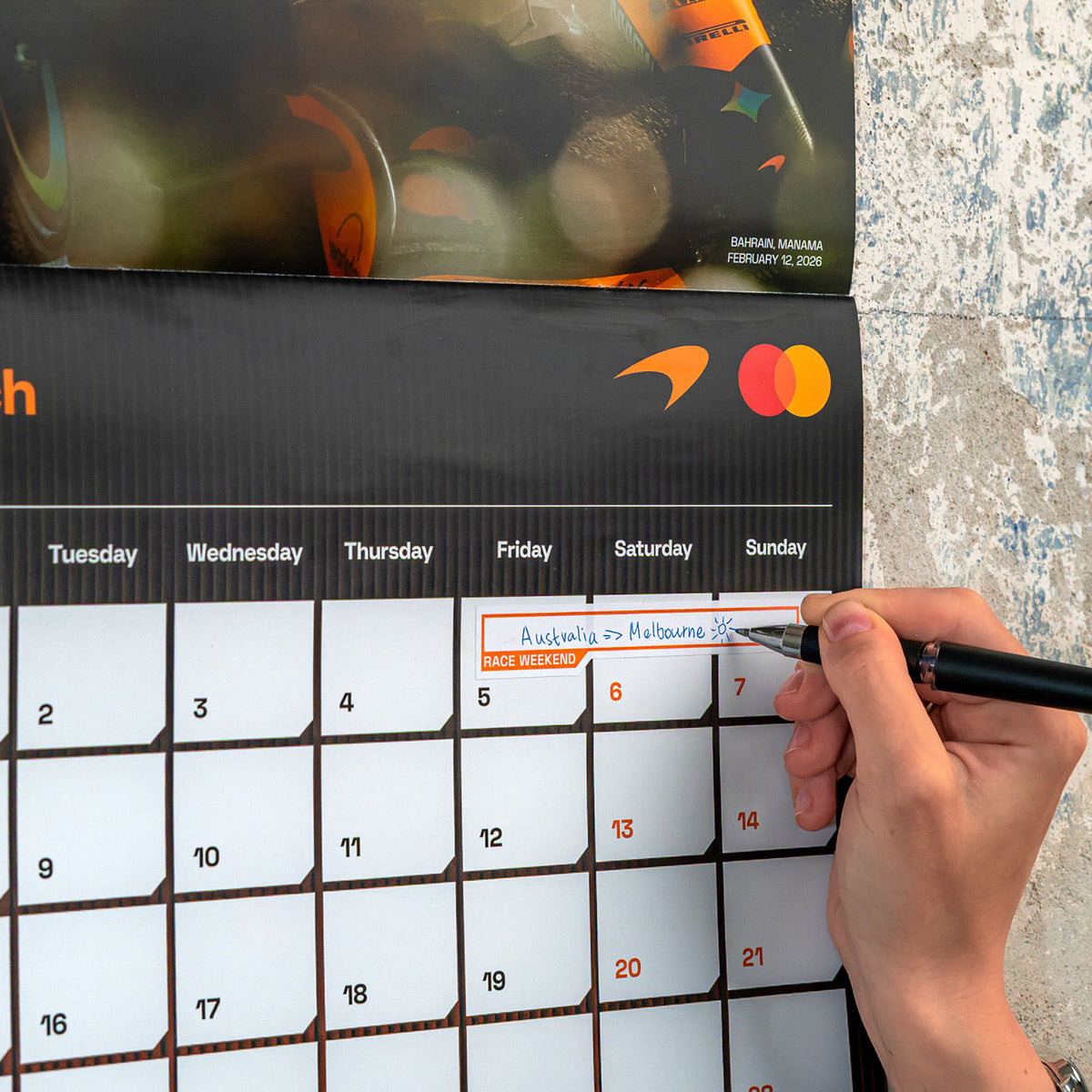 McLaren Mastercard F1 2027 Official Team Calendar